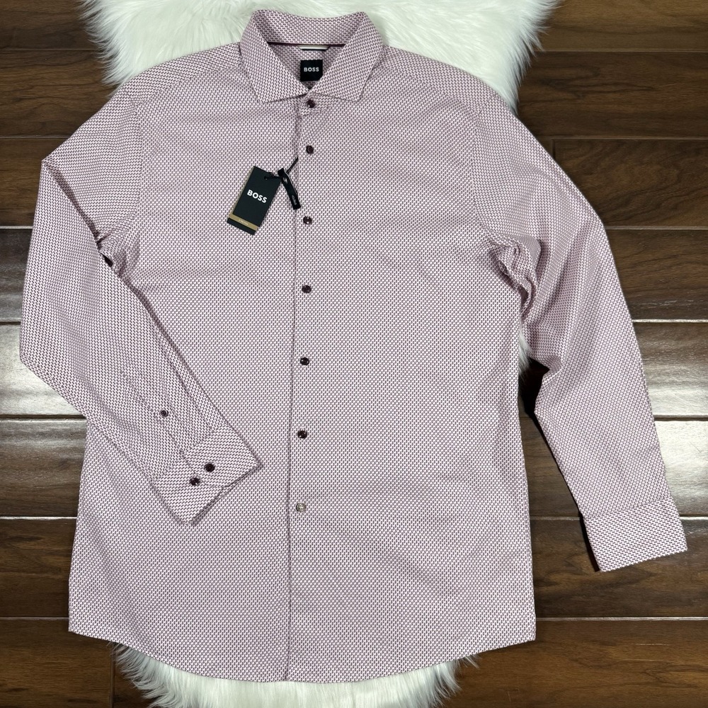 Hugo Boss Size XL / 17.5 L‎ / 34 - 35 Max Sharp Fit Button Up Long Sleeve Shirt
